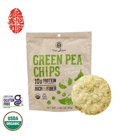 有機豌豆脆  Organic green pea chips (45g)